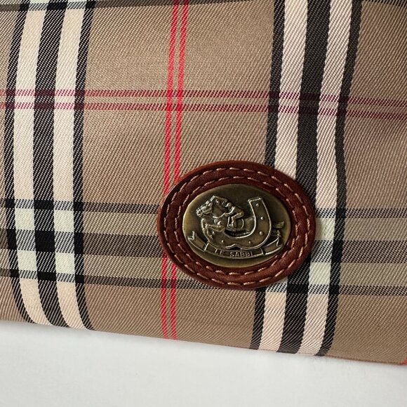 Plaid Leather Satchel Purse - Picture 9 of 9